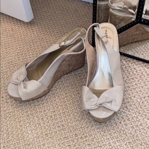 Madden Girl Wedges New without box canvas and cork